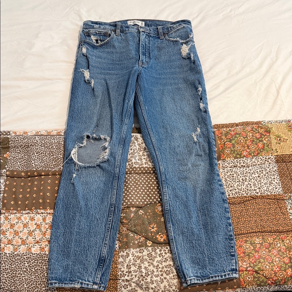 Abercrombie Distressed Blue Jeans